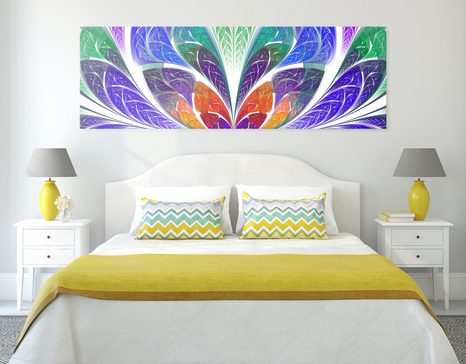 КАРТИНА НА ПЛАТНО – АБСТРАКЦИЯ НА ЦВЕТНО СТЪКЛО - АБСТРАКТНИ КАРТИНИ - КАРТИНИ