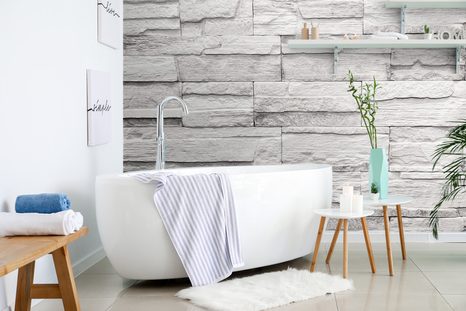 FOTOTAPETA ŠEDÝ PÔVABNÝ KAMEŇ - TAPETY S IMITÁCIOU TEHLY, KAMEŇA A BETÓNU - TAPETY