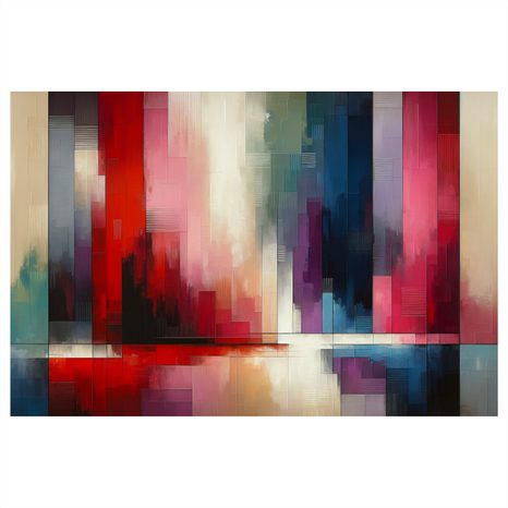 OBRAZ BAREVNÁ HARMONIE V MLZE - OBRAZY ABSTRAKTNÍ TVARY - OBRAZY