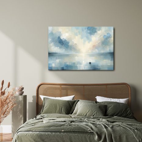 OBRAZ TICHO MODRÉ HLADINY - OBRAZY MOŘE A PLÁŽ - OBRAZY