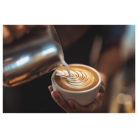 OBRAZ LATTE ART V ŠÁLKU - OBRAZY JÍDLA A NÁPOJE - OBRAZY