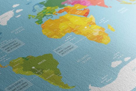 WANDBILD AUSSERGEWÖHNLICHE WELTKARTE - WELTKARTEN ALS BILDER - BILDER