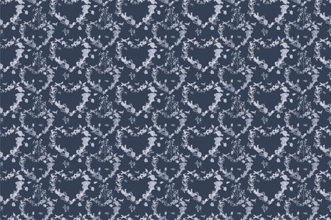 SAMOLEPÍCÍ TAPETA LIDOVÉ SRDCE V MODRÉM PROVEDENÍ - SAMOLEPÍCÍ TAPETY - TAPETY