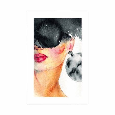 POSTER MIT PASSEPARTOUT IDOL EINER FRAU - FRAUEN - POSTER