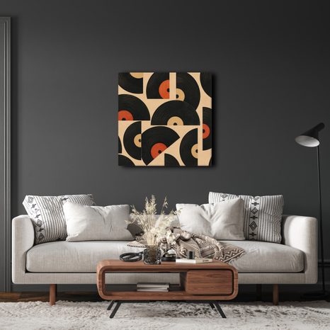 WANDBILD MUSIKALISCHE RETRO-SYMPHONIE - MUSIKBILDER - BILDER