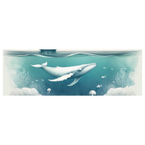 QUADRO SU TELA – BALENA TRANQUILLA SOTTO IL MARE - QUADRI DI BALENE - STAMPE E QUADRI