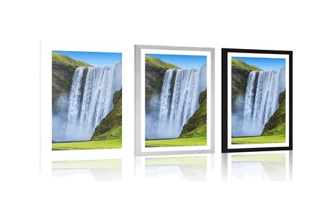 POSTER – ICONICA CASCATA IN ISLANDA - NATURA - POSTER