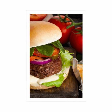 PLAKÁT AMERICKÝ HAMBURGER - S KUCHYŇSKÝM MOTIVEM - PLAKÁTY