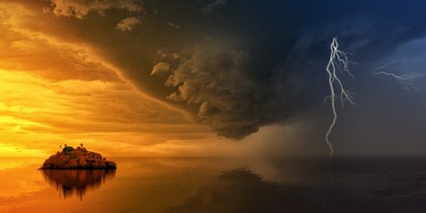 WANDBILD RUHE VOR DEM STURM - BILDER VON NATUR UND LANDSCHAFT - BILDER