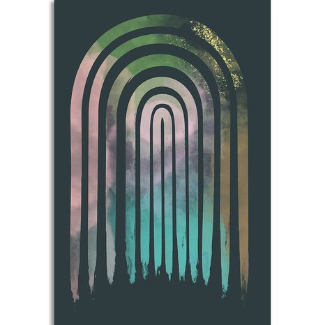 KÉP STREET ART SZIVÁRVÁNY MID-CENTURY - ABSZTRAKT KÉPEK - KÉPEK