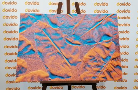 TABLOU TEXTURĂ A FRUNZELOR PE PLAJĂ NISIPOASĂ - TABLOU NATURĂ ȘI PEISAJE NATURALE - TABLOURI