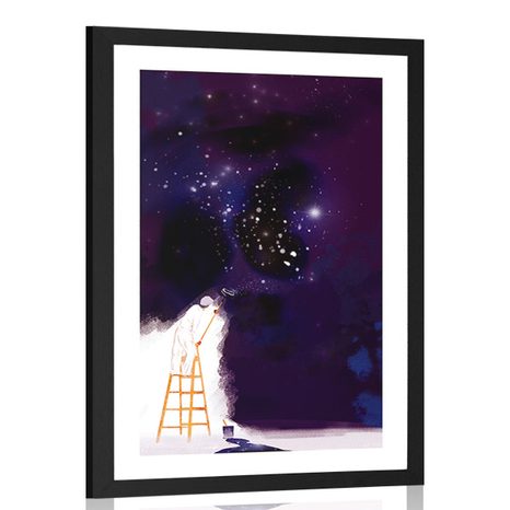 AFFICHE AVEC MONTURE PEINTRE DE LA GALAXIE - DE NOTRE ATELIER - AFFICHES