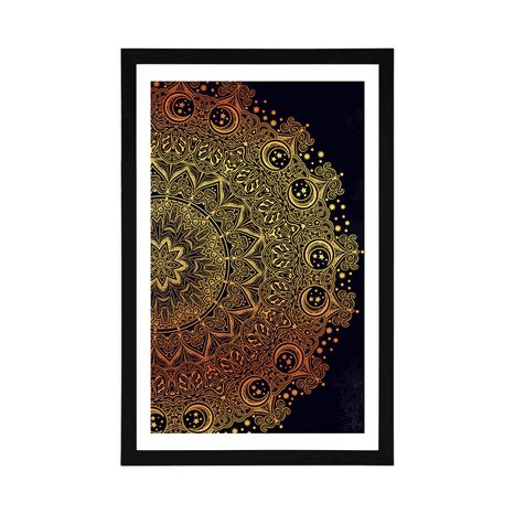 POSTER – MANDALA ORIENTALE DORATA - FENG SHUI - POSTER