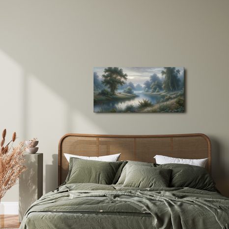 OBRAZ TICHÁ ŘEKA - OBRAZY PŘÍRODY A KRAJINY - OBRAZY