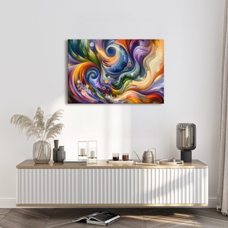 WANDBILD MOSAIKE DER STILLE UND BEWEGUNG - WANDBILDER ABSTRAKTE FORMEN - BILDER