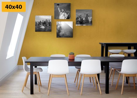 SET OBRAZŮ ČERNOBÍLÝ NEW YORK - SESTAVY OBRAZŮ - OBRAZY