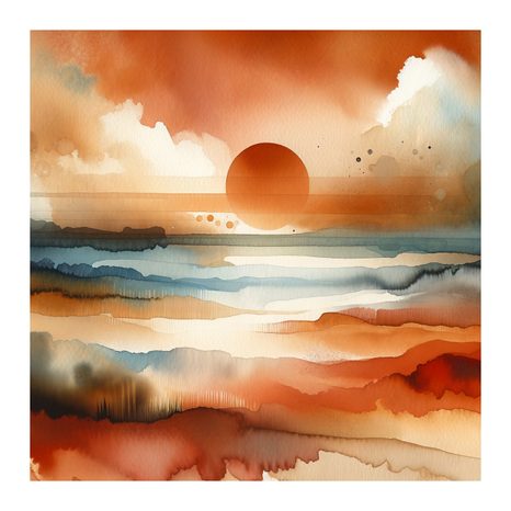 OBRAZ ČERVÁNKY NAD KRAJINOU - OBRAZY VÝCHOD A ZÁPAD SLUNCE - OBRAZY