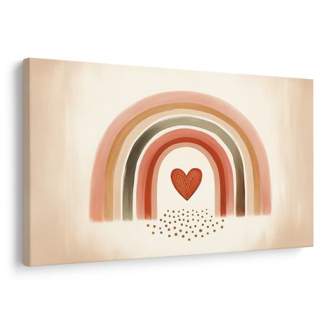 WANDBILD REGENBOGEN-BERÜHRUNG DER LIEBE - BILDER MIT LIEBESMOTIVEN - BILDER