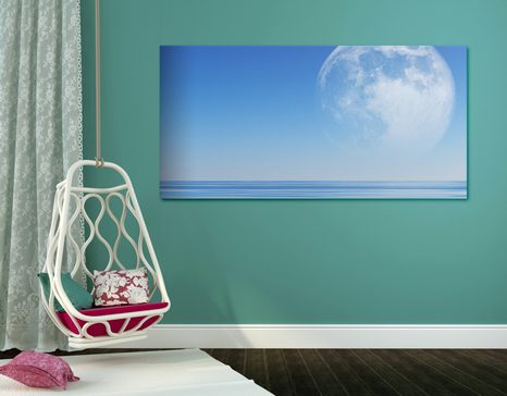 TABLEAU SUR TOILE – LUNE AU-DESSUS DE LA MER - TABLEAUX - 🔥 VENTE TOTALE