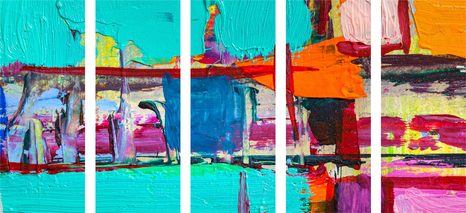 5-DIELNY OBRAZ ABSTRAKTNÉ UMELECKÉ DIELO - ABSTRAKTNÉ OBRAZY - OBRAZY