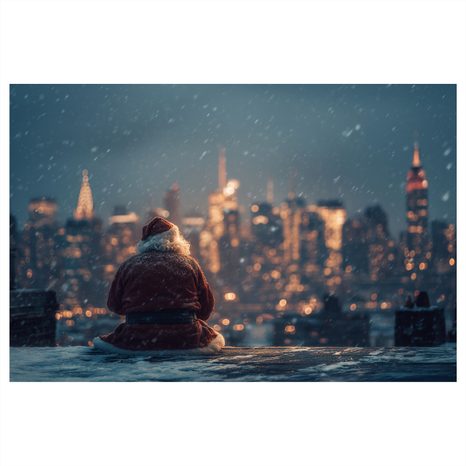 OBRAZ SANTA VE VELKOMĚSTĚ - VÁNOČNÍ A ZIMNÍ OBRAZY - OBRAZY
