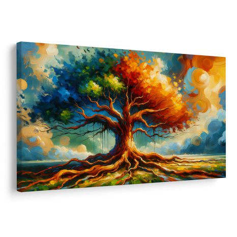 WANDBILD BAUM DES LEBENS IN HERBSTFARBEN - BILDER BÄUME DES LEBENS - BILDER