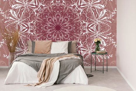 TAPETA RŮŽOVÁ ROZETA - TAPETY FENG SHUI - TAPETY