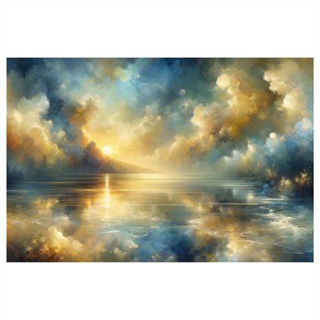 OBRAZ SLUNEČNÍ PAPRSKY NA VODĚ - OBRAZY VÝCHOD A ZÁPAD SLUNCE - OBRAZY