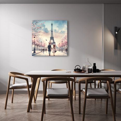 OBRAZ ROMANTIKA V ULICÍCH PAŘÍŽE - OBRAZY LÁSKA - OBRAZY