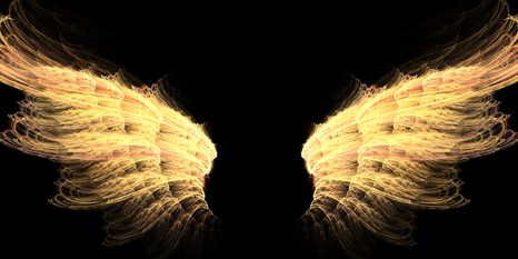 КАРТИНА НА ПЛАТНО – ЗЛАТНИ АНГЕЛСКИ КРИЛА - КАРТИНИ НА АНГЕЛИ - КАРТИНИ