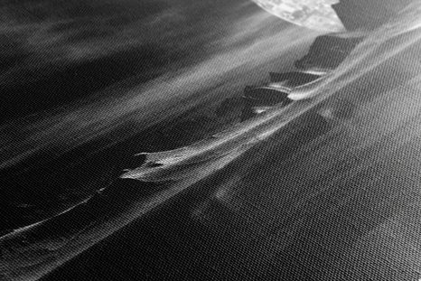 WANDBILD FUTURISTISCHES LAND IN SCHWARZ-WEISS - SCHWARZ-WEISSE BILDER - BILDER