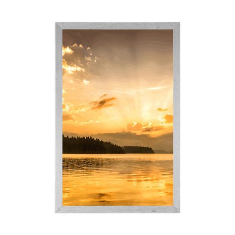 POSTER – RIFLESSO DEL LAGO DI MONTAGNA - NATURA - POSTER