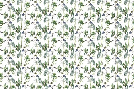 SAMOLEPÍCÍ TAPETA NÁDHERNÉ LISTY NA BÍLÉM POZADÍ - SAMOLEPÍCÍ TAPETY - TAPETY