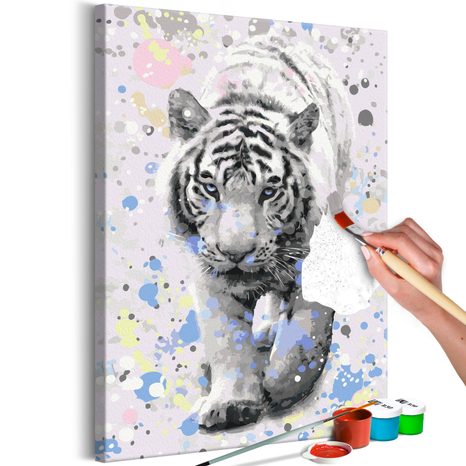 PICTURE PAINTING BY NUMBERS WHITE TIGER