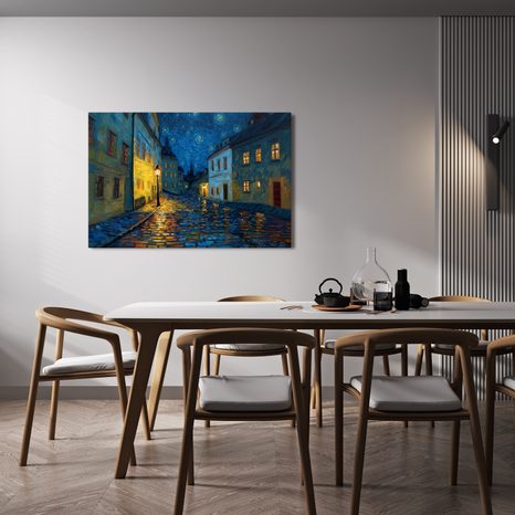 OBRAZ KOUZELNÁ NOČNÍ ULICE - OBRAZY MĚSTA - OBRAZY