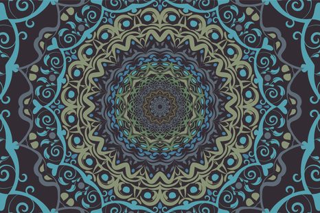 SAMOLEPÍCÍ TAPETA ABSTRAKTNÍ MANDALA VE VINTAGE STYLU - SAMOLEPÍCÍ TAPETY - TAPETY