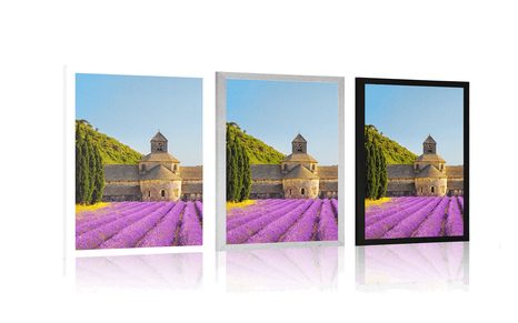 PLAKÁT PROVENSÁLSKO S LEVANDULOVÝMI POLI - MĚSTA - PLAKÁTY