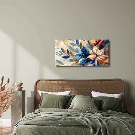 OBRAZ ABSTRAKTNÍ KVĚTINOVÁ KOMPOZICE - OBRAZY - TOTÁLNÍ VÝPRODEJ 🔥