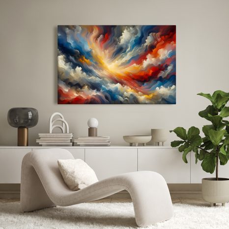 WANDBILD ABSTRAKTER STURM - WANDBILDER ABSTRAKTE FORMEN - BILDER