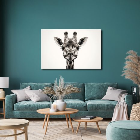 WANDBILD GIRAFFENPORTRÄT - WANDBILDER ZEBRAS UND GIRAFFEN - BILDER