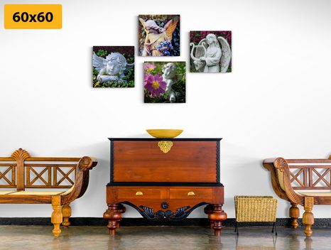 SET DI QUADRI – TOCCO DI PACE CELESTE - COLLEZIONI DI QUADRI - STAMPE E QUADRI