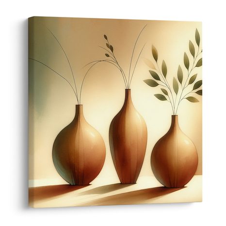 WANDBILD DREI GESICHTER DER NATUR - BOTANISCHE BILDER - BILDER