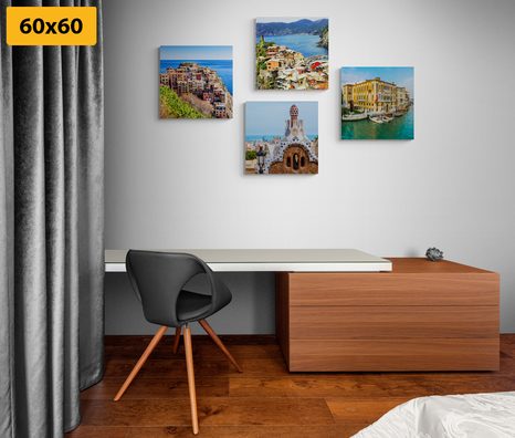 SET DI QUADRI – PAESAGGI COSTIERI ABBAGLIANTI - COLLEZIONI DI QUADRI - STAMPE E QUADRI