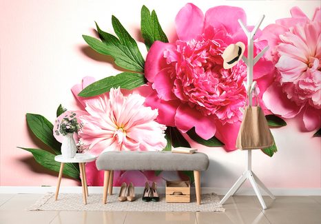 ΑΥΤΟΚΌΛΛΗΤΗ ΤΟΙΧΟΓΡΑΦΊΑ ΠΑΙΏΝΙΕΣ ΣΕ ΡΟΖ ΧΡΏΜΑ - ΑΥΤΟΚΌΛΛΗΤΕΣ ΤΑΠΕΤΣΑΡΊΕΣ - ΤΑΠΕΤΣΑΡΊΕΣ