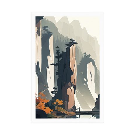 POSZTER A KÍNAI TIANZI HEGYRŐL. - HEGYET ÁBRÁZOLÓ POSZTEREK - POSZTEREK