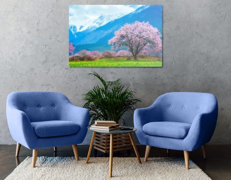 OBRAZ MAGICZNE DRZEWO W ŚRODKU GÓR - OBRAZY PRZYRODY I KRAJOBRAZY - OBRAZY