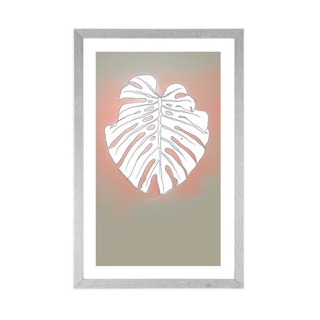 POSTER – LINEA DELLA FOGLIA DI MONSTERA - MOTIVI DALLA NOSTRA OFFICINA - POSTER