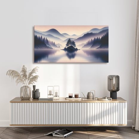 OBRAZ KLIDNÉ JEZERO V HORÁCH - OBRAZY JEZERA - OBRAZY