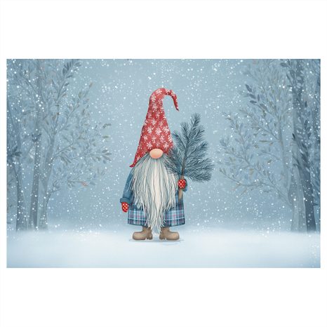 WEIHNACHTLICHES WANDBILD WINTERWICHTEL IM WALD - WEIHNACHTS- UND WINTERBILDER - BILDER