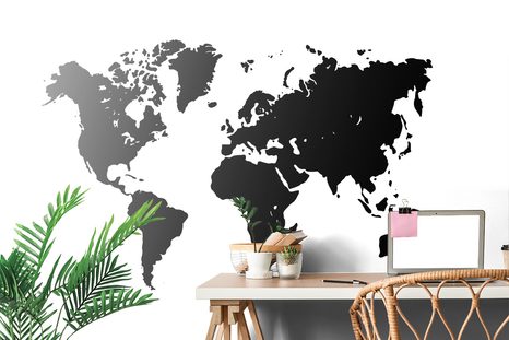 CARTA DA PARATI – MAPPA IN BIANCO E NERO - CARTA DA PARATI MAPPE - CARTA DA PARATI